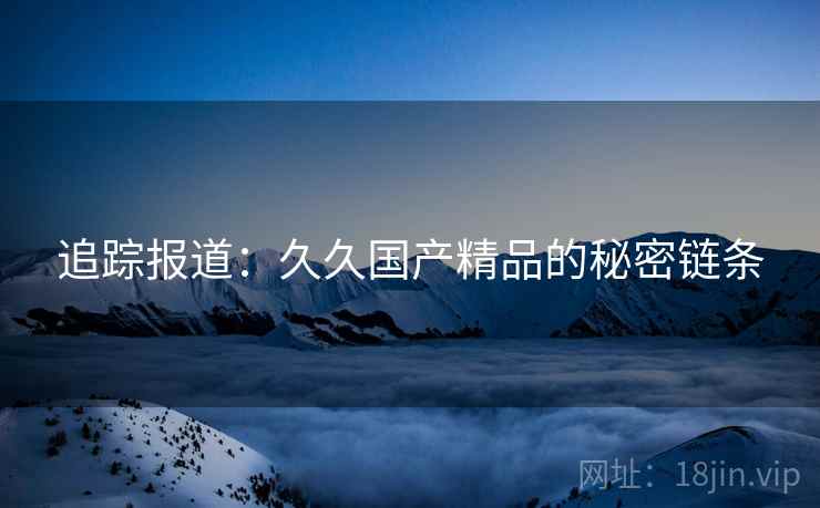 追踪报道：久久国产精品的秘密链条  第2张