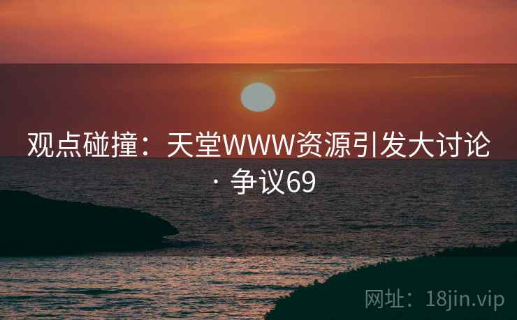 观点碰撞：天堂WWW资源引发大讨论 · 争议69